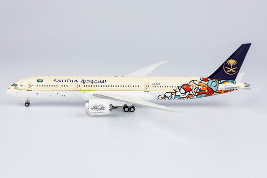 Saudi Arabian Airlines 787-9 Dreamliner HZ-AR13 model in 1:400 scale, "Year of Arabic Calligraphy"